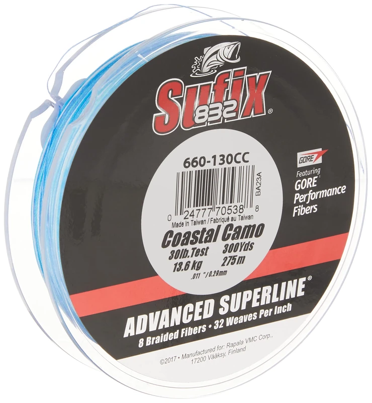 Sufix 832 Braid 30 Lb Coastal 660-130CC: 832 Braid 30 Lb Coastal Camo