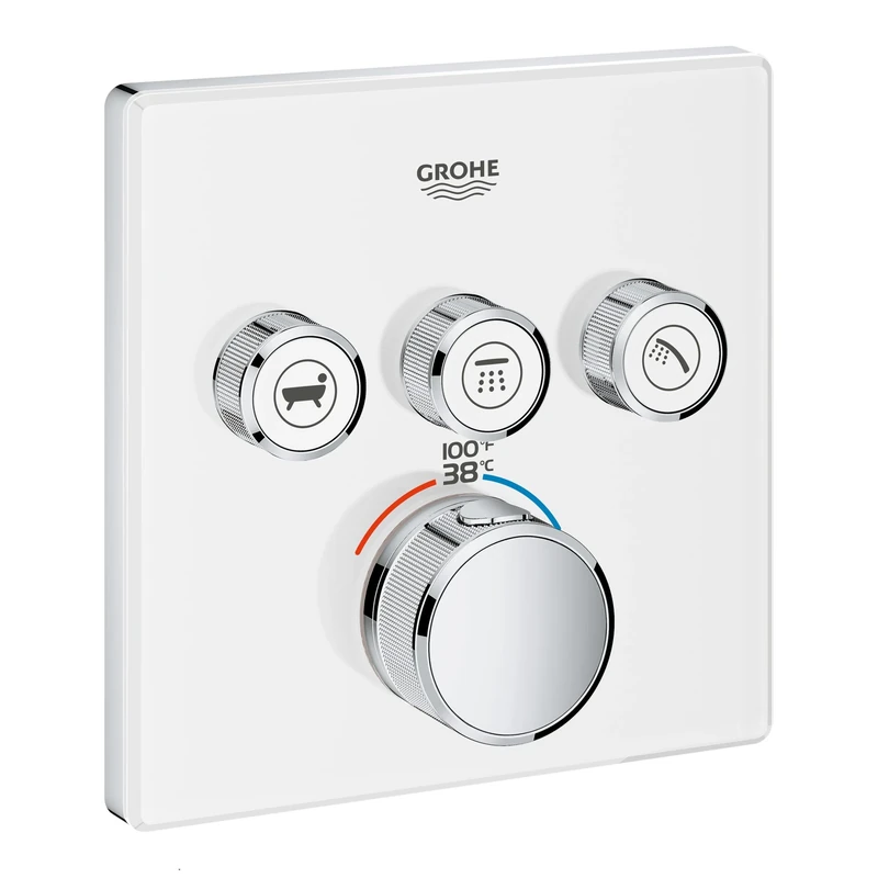 GROHE 29165LS0 29165 Glass Square US THM SmartControl 3, Moon White
