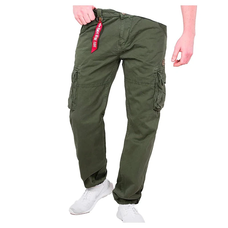 Alpha Industries Men's Casual Trousers Pants, Dark Olive, 27 W