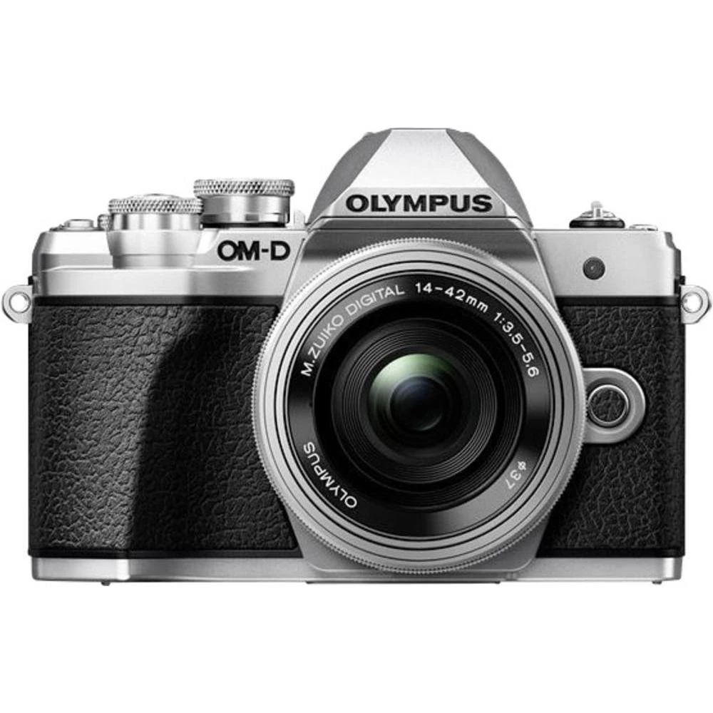 Olympus OM-D E-M10 Mark III Compact System Camera Double Zoom Lens Kit - Silver
