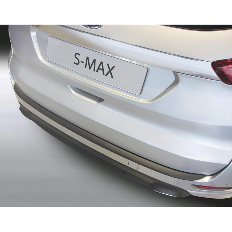 RGM ABS Rear bumper protector compatible with Ford S-Max 9/2015- Black 'Ribbed'