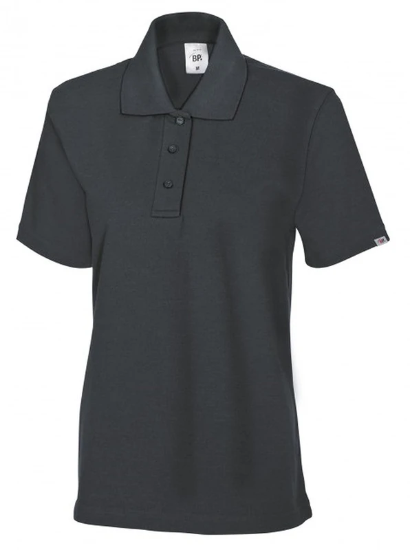 BP 1648-181-56-M, Women's polo shirt, 1/2 sleeve, polo collar with button facing, 64 cm 220,00 g/m², fabric blend anthracite, M