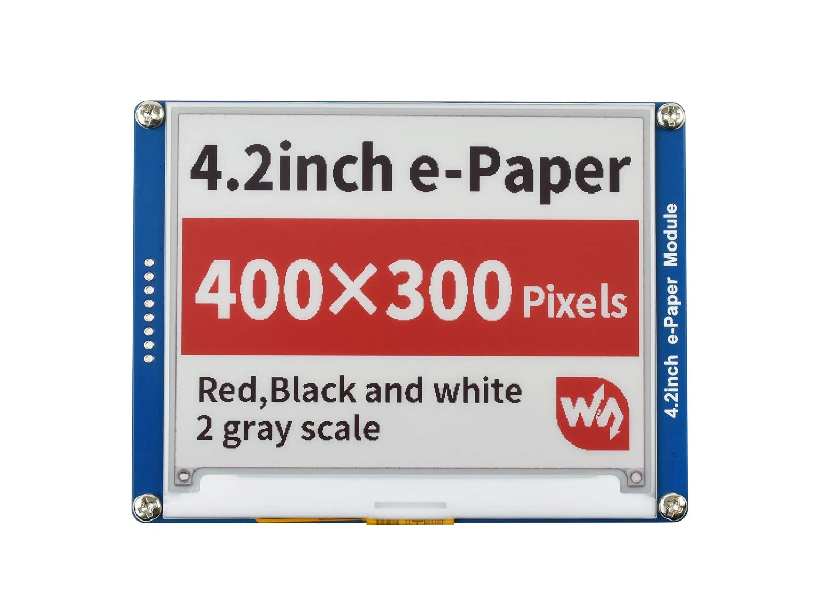 Waveshare 4.2 Inch E-Paper Display Module(B),400x300 Resolution Red Black White Three-Color E-Ink Screen Electronic Paper Module for Raspberry Pi/Jetson Nano/Arduino/STM32 via SPI Interface