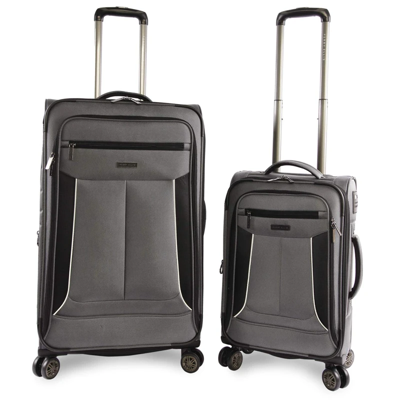 Perry Ellis Luggage Viceroy 2 Piece Set Expandable Suitcase with Spinner Wheels, Charcoal, One Size, Luggage Viceroy 2 Piece Set Expandable Suitcase with Spinner Wheels - Image 1