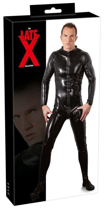 Late X Men's Latex Jumpsuit, Medium