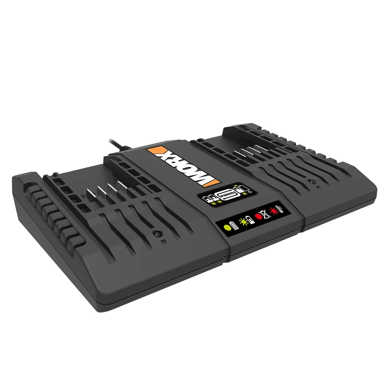 WORX WA3869 20 V Dual Port Battery Charger, 240 V, Black
