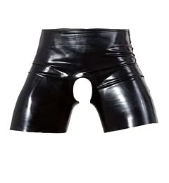 Late X Men's Latex Pants, Black, Small
