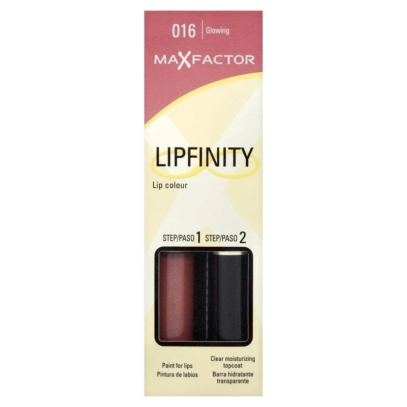 2 x Max Factor Lipfinity Lipstick Two Step New In Box - 016 Glowing