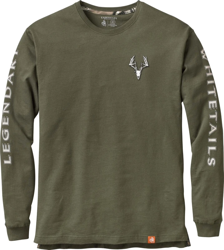 Legendary Whitetails Men's Non-Typical Long Sleeve T-Shirt, Army, 3XL Big