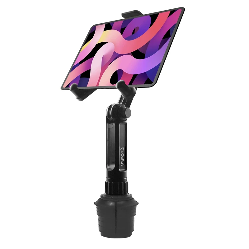 Cellet Cup Holder Tablet Mount - Car Mount with Cup Holder Base for iPad Mini/Air 2/Air/iPad 4/3/2, Samsung Galaxy Tab 4/3 and More - Holds Tablets Up to 9.7 Inches in Width