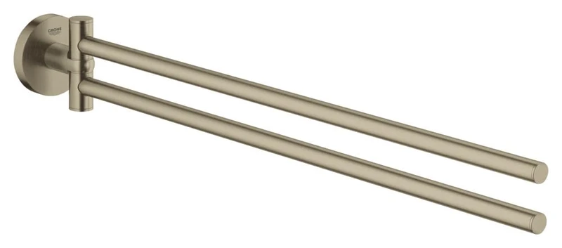 Grohe Essentials Brushed Nickel Double Towel Bar
