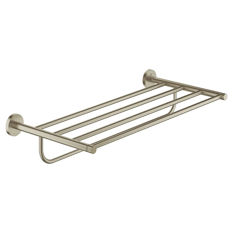 GROHE Essentials Multi-Towel Rack, German Engineered, Metal in Brushed Nickel and with Concealed Fastening, 40800EN1
