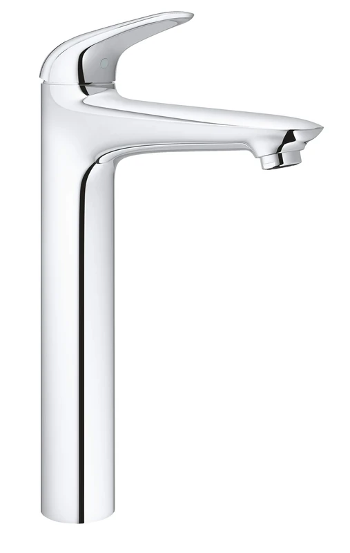 GROHE Wave Quickfix Single-Lever Basin Mixer for Free-Standing Basins with Push-Open Waste Set, XL-Size, Water-Saving, Chrome Easy to Fit with Quicktool 23585001