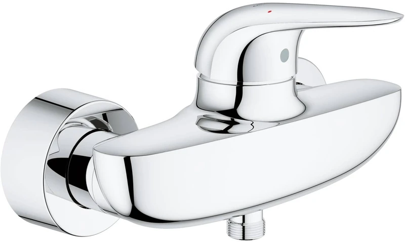 GROHE Wave Single-Lever Shower Mixer, Wall-Mounted, Metal Lever, with Flow Rate Limiter, Chrome. 32287001