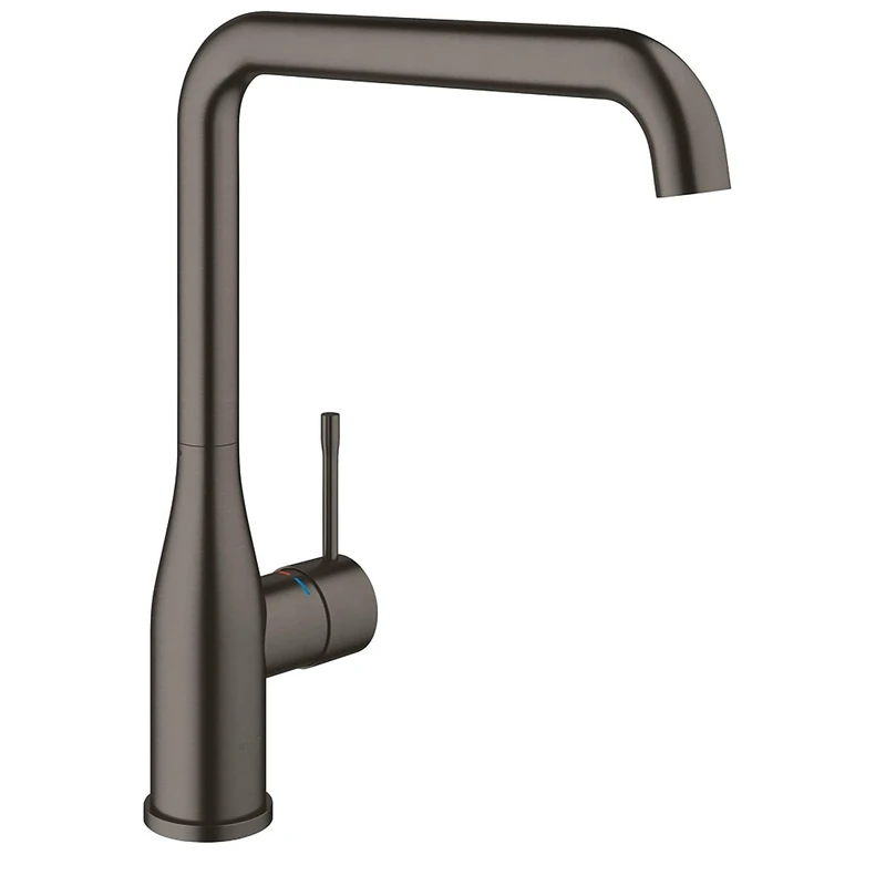 GROHE Essence Kitchen Mixer Tap (High L-Spout 300 mm, 28 mm Ceramic Cartridge, Adjustable Swivel Area 360°, 3/8 Inch Tails), Brushed Hard Graphite, 30269AL0 - Image 1