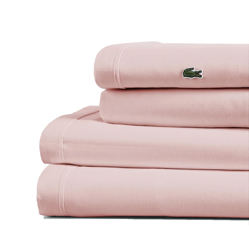 Lacoste Sheet Set, Iced Pink, Twin