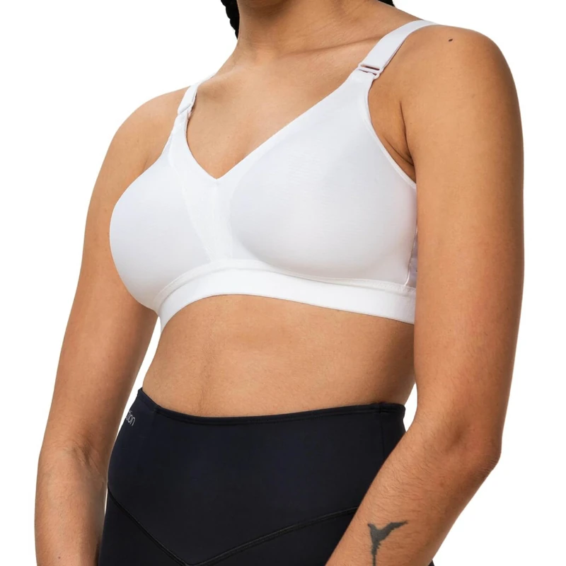 Triumph Womens Triaction Wellness Sports Bra Non-wired, White, 34B UK