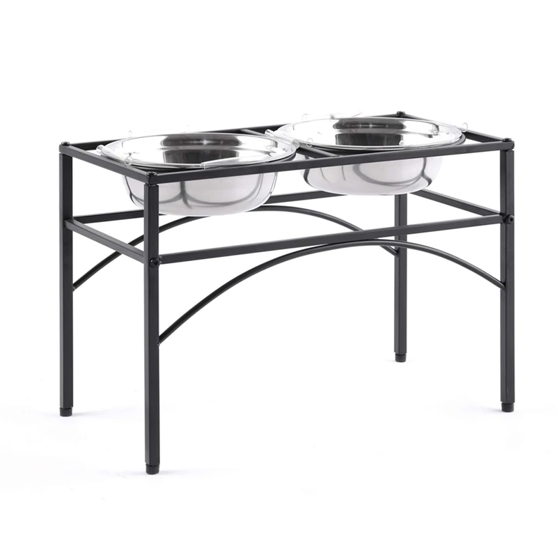 Funkeen Elevated Dog Bowls Raised Pet Feeder Cat Food & Water Diner Stand Set (2 Quarts | for Large Dogs)