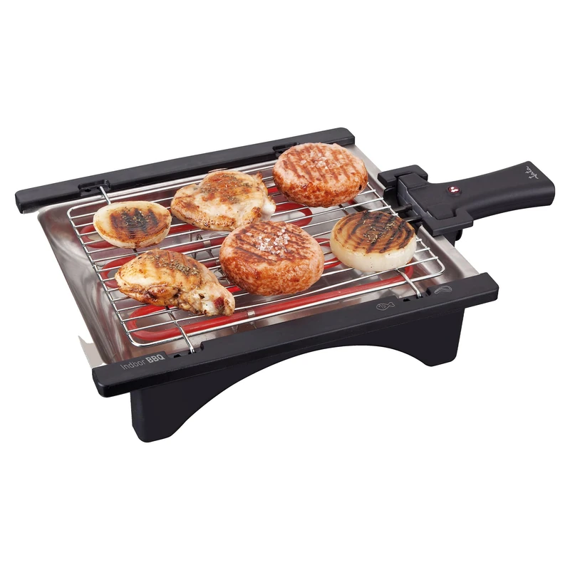 Jata BQ95 2000W Electric BBQ Grill 2 Tier Stainless Steel Tray