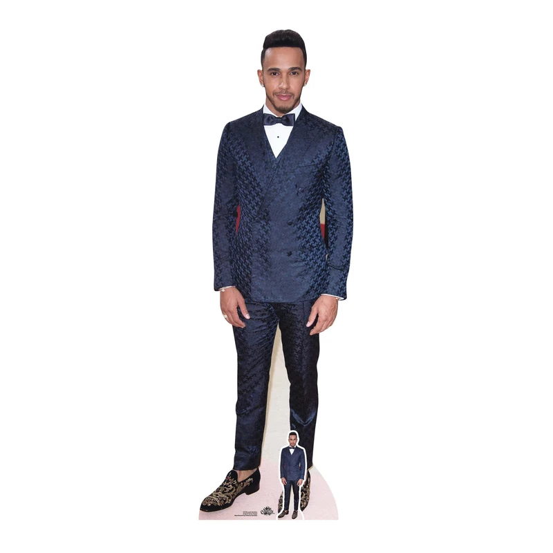 STAR CUTOUTS Life Size Cut Out with Mini Version of Lewis Hamilton Red Carpet, Cardboard, Multi-Colour, 174 x 54 x 174 cm