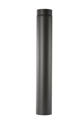 FIREFIX R130/1 2mm Thick Steel Stove Pipe 130mm Diameter for Stoves and Fireplaces Senotherm Black 1000mm Long