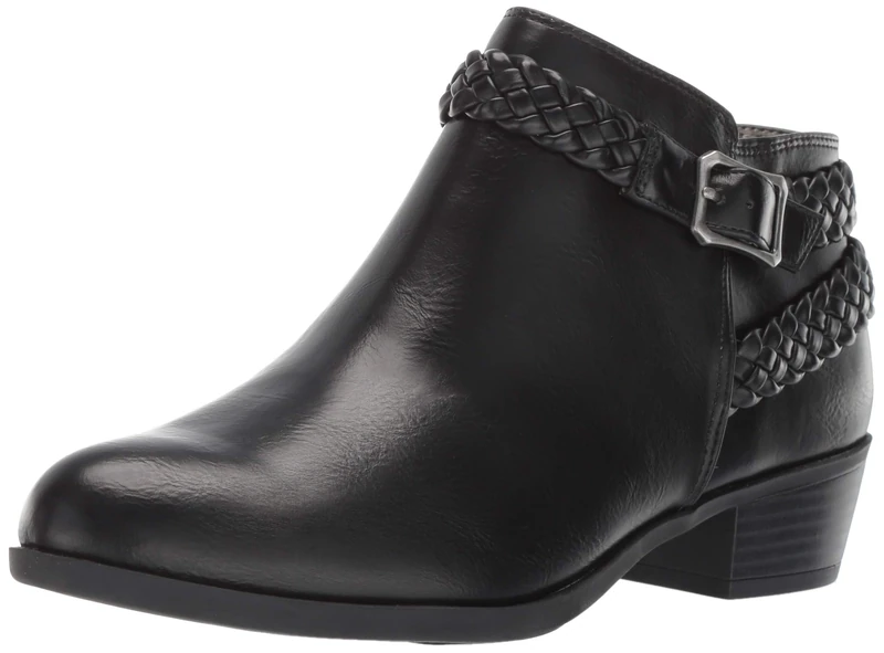 LifeStride Women's Adriana Ankle Bootie, Black, 8 UK