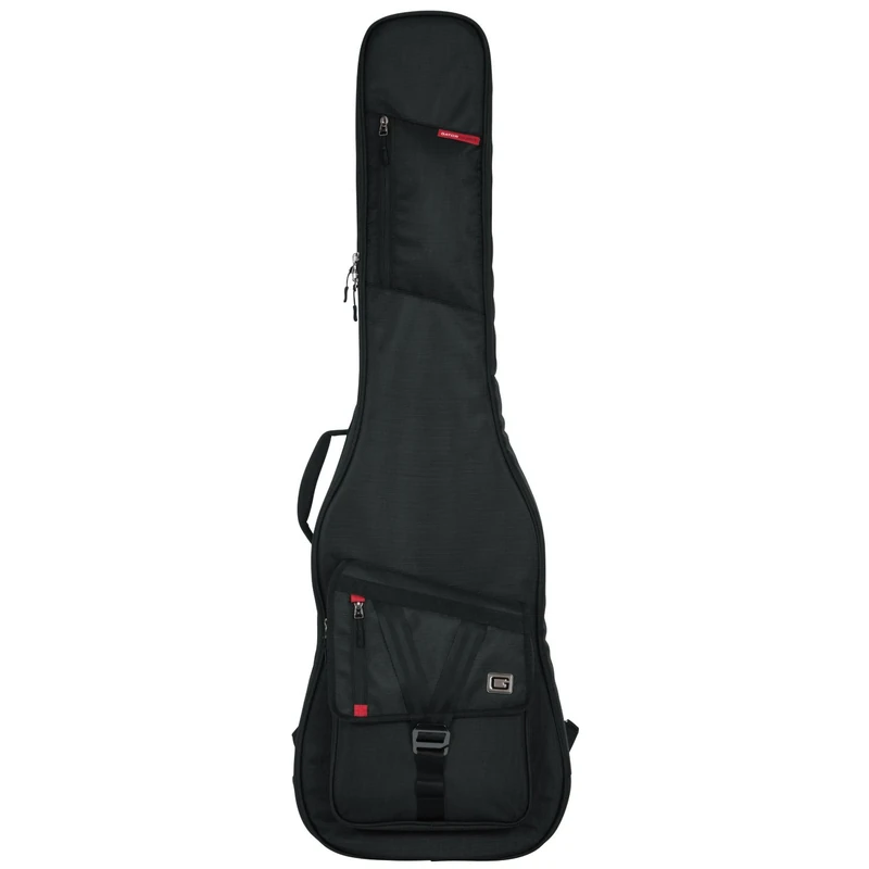 Gator Cases Bass Guitar Gig Bag with Back Pack Straps, Weather Resistant Exterior, and Rubberized Bottom, Black Exterior (GPX-BASS)