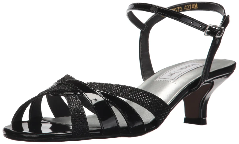 Touch Ups Women's Jane Heeled Sandal, Black, 9 B(M) US