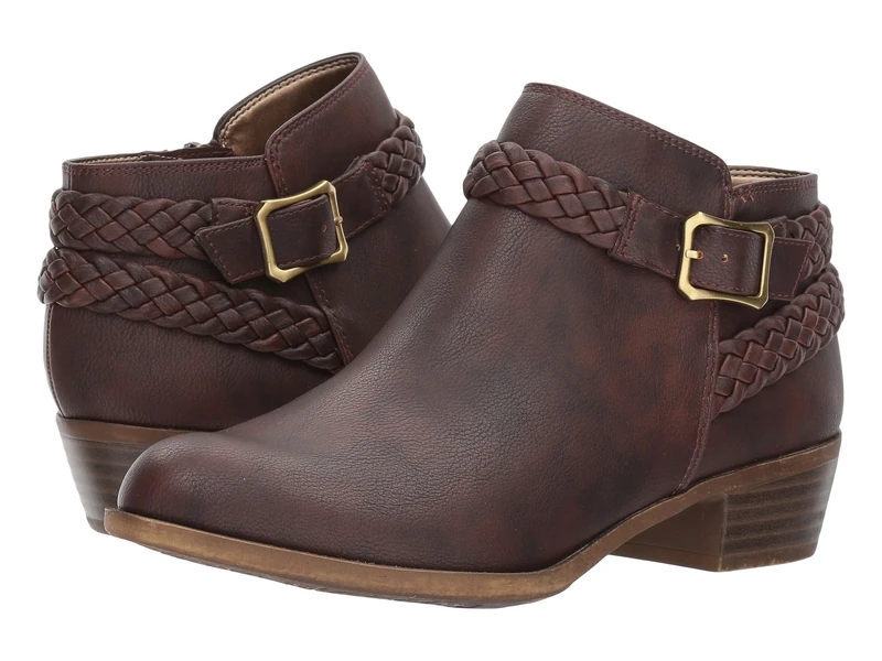 LifeStride Women's Adriana Ankle Bootie, Brown, 8 UK