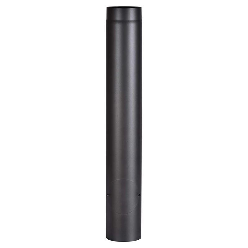 Stove Pipe 2 mm Thick Steel (Smoke Pipe) 150 mm Diameter for Fi Stoves and Fis Senotherm Black 1000 mm Long with Cleaning Door