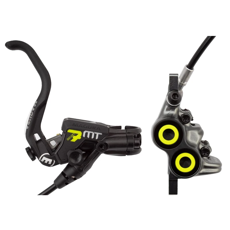 Magura MT7, 1-Finger HC Lever, Left/Right, 2,200 mm Cable Length, Single Brake, Including Accessories Bicycle Brake, Black, one Size