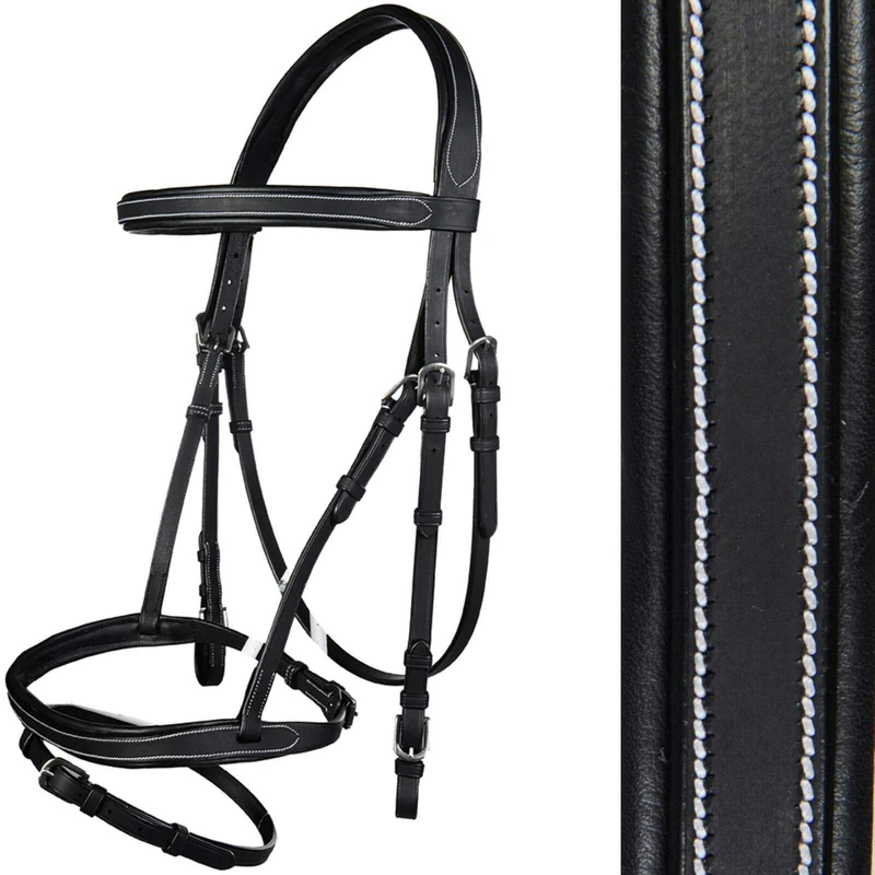 Hkm Hkm 4057052240928 Judith-9100 Horse Riding Bridle Black-Blood - Image 1