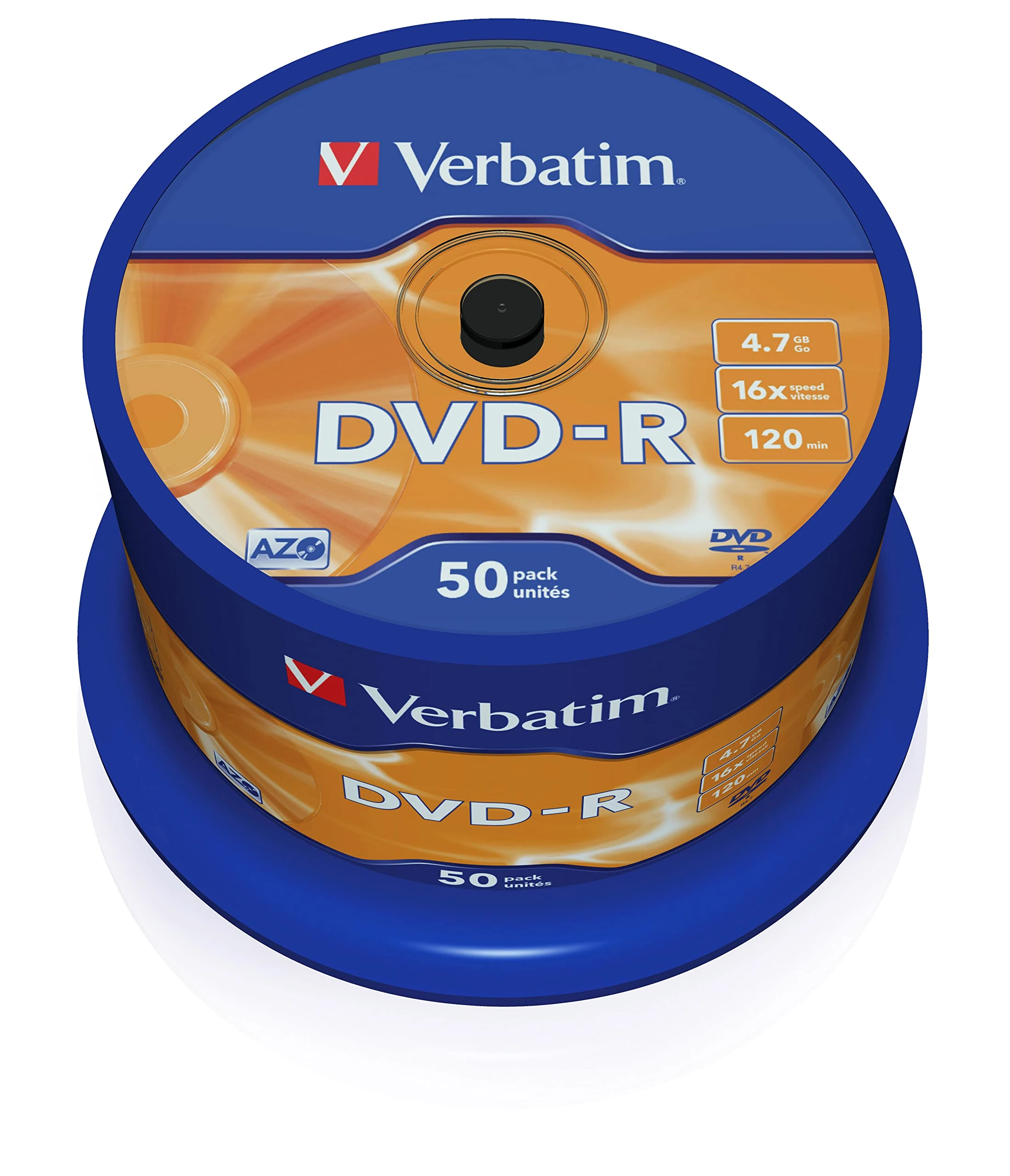 Verbatim 43548 4.7GB 16x DVD-R Matt Silver - 50 Pack Spindle