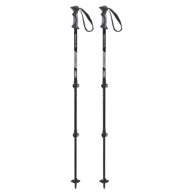 TSL Hiking Aluminium 3 Walking Pole – Black, Medium