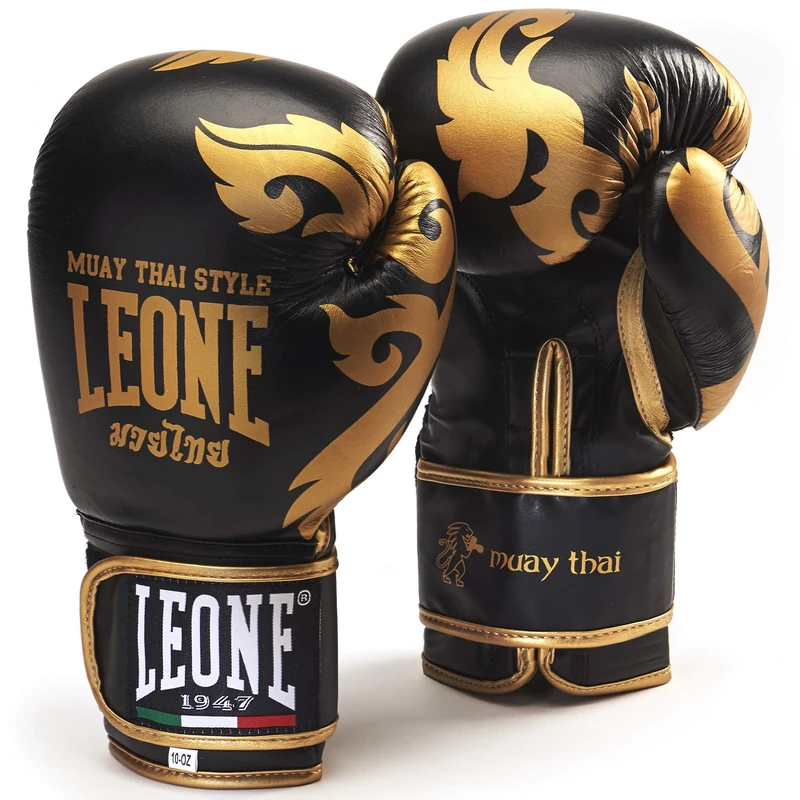 LEORC|#LEONE 1947 Maori Boxing Gloves Maori Boxing Gloves Unisex - Adult, Black, 16oz
