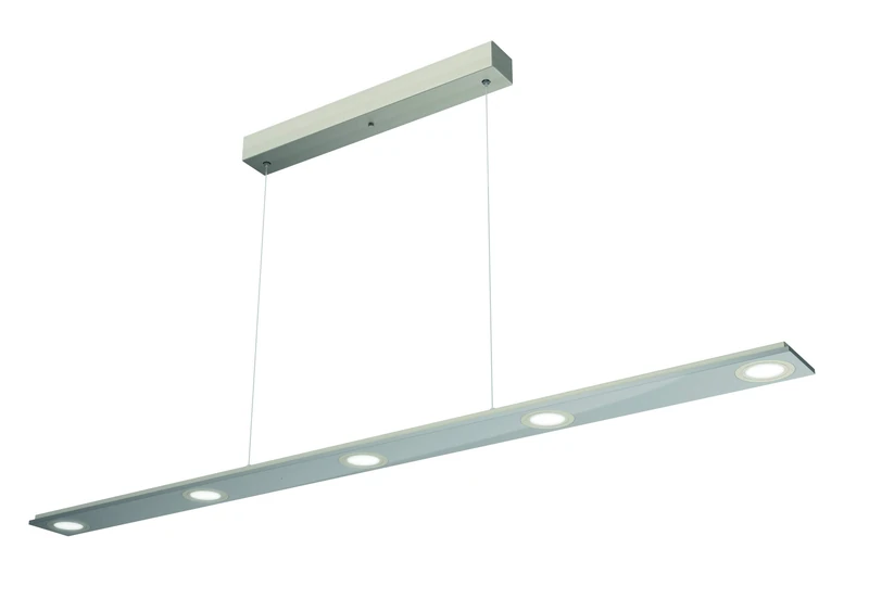 Evotec PANO LED Pendant Light Metallic 5-Bulb / 2700K / 20W / 2000 Lumen/Touch Dimmer Acrylic 20 W/Transparent Small - Image 1