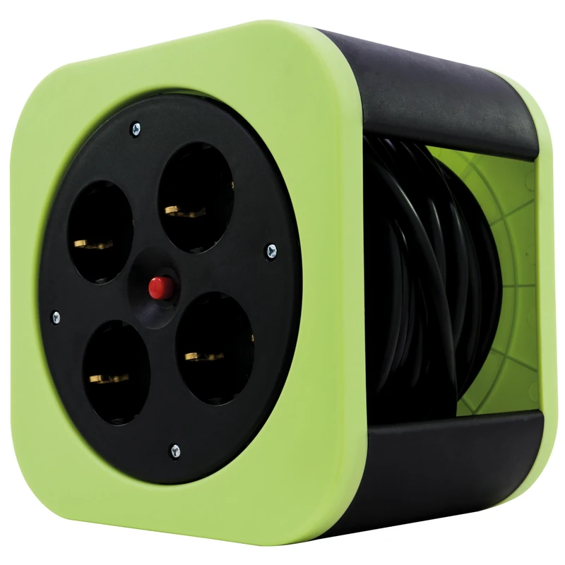 REV 0010012400 Power Strip 10 m 4 AC Output(s) Interior Black Green – Power Strip (10 m, 4 AC Outlet(s) Indoor, 1.5 mm², Black, Green, 230 V)