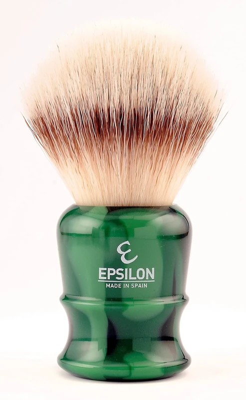 Epsilon Extra Soft Synthetic Shaving Brush Green Handle 50/26mm, Standard, Único