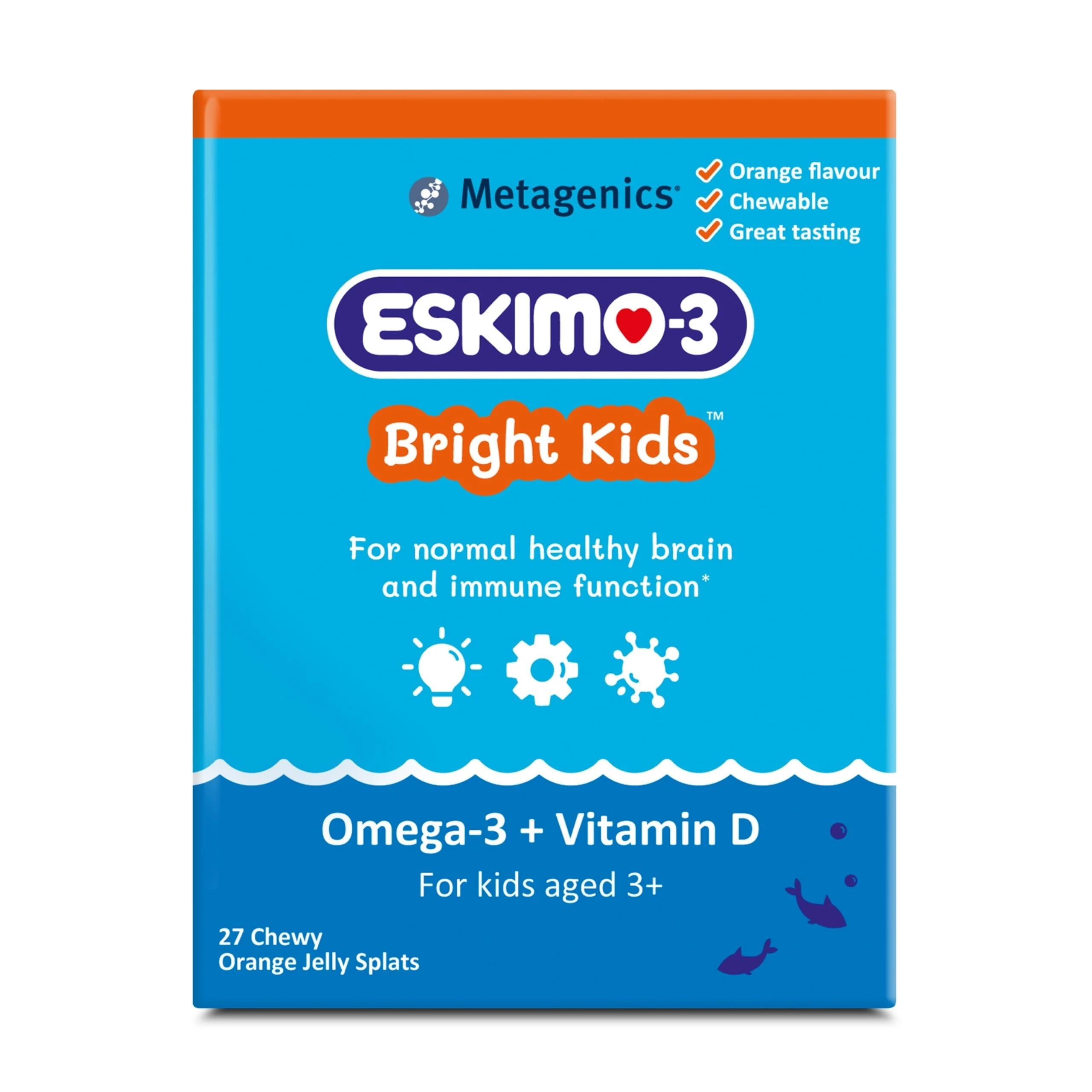 Eskimo-3 Bright Kids Fish Oil by Metagenics - Jelly Splats, 27 Servings