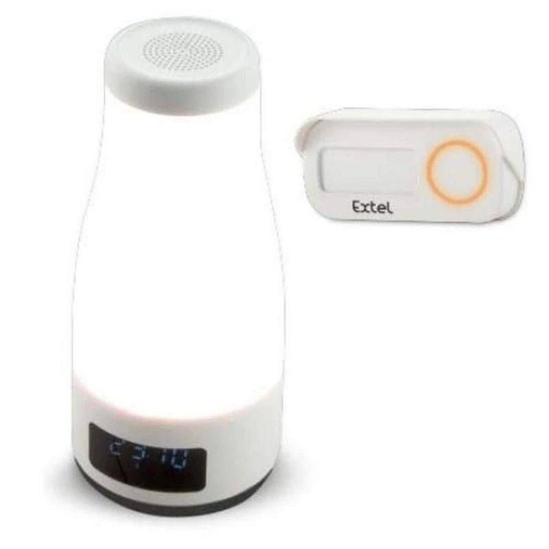 EXTEL 083701 Room Bell with Integrated Bluetooth Speaker/Lamp White - Image 1