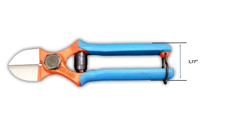 Due Buoi Made in Italy Professional (NO HOBBYIST) Forged Double Cut Blades Shears #132/20 Flat Back Double Blade for Grafting and Pruning for scions