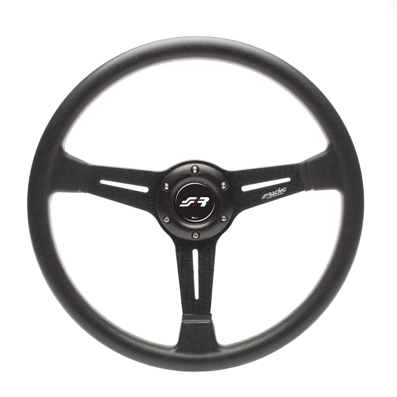 Simoni Racing SLAG Sport Steering Wheel with Three Spokes, Universal Black