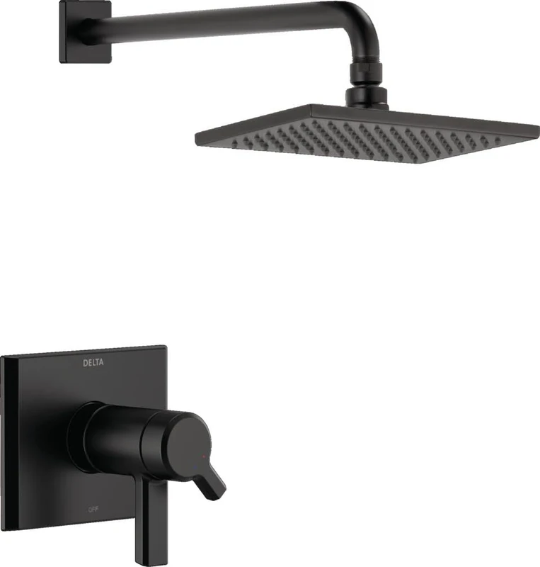 Delta T17T299-BL Pivotal TempAssure 17T Series Shower Trim, Matte Black - Image 1