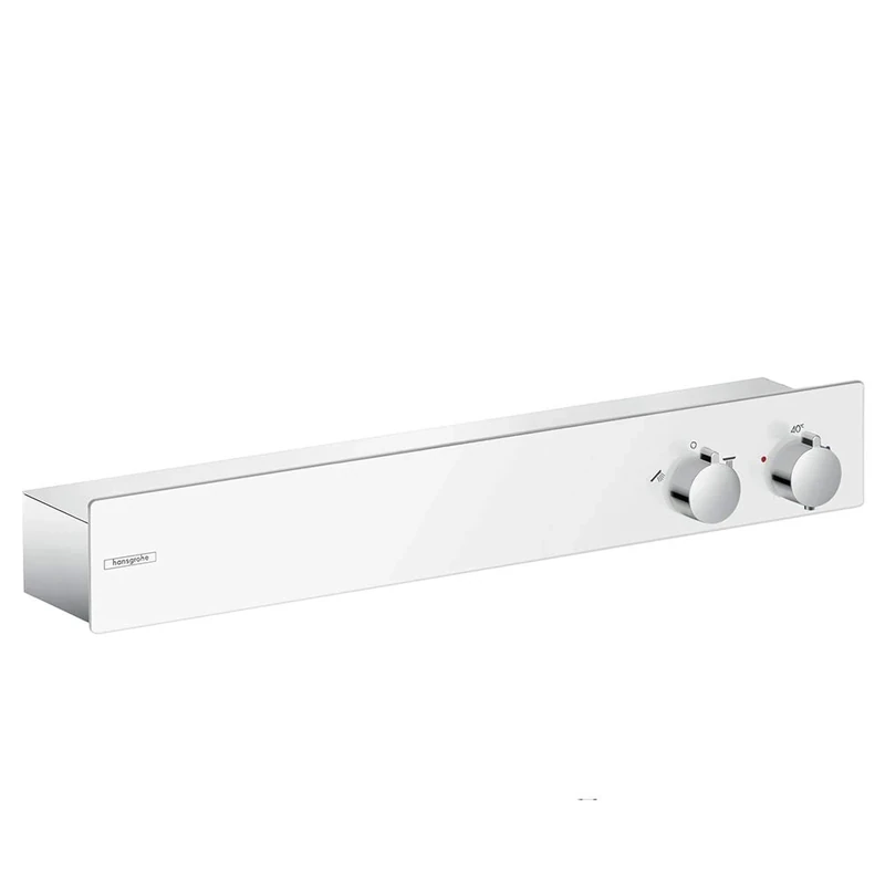 Hansgrohe Showertablet Thermostatic Shower Mixer 350 For Exposed Installation, White/Chrome, 13102400