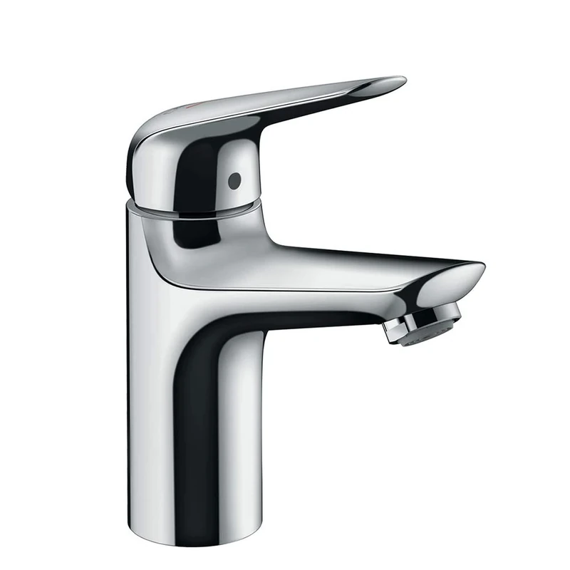 hansgrohe Novus Water-Saving Tap (Spout Height 100 mm with CoolStart and Push-Open Outlet) Chrome