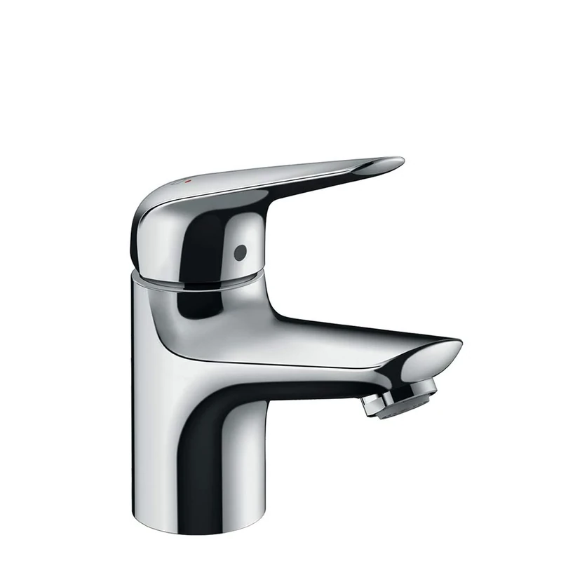 hansgrohe Novus Water Saving Tap Pillar Tap for Cold Water Outlet Height 70 mm with Pull Rod Drain Without Drain Fitting Chrome