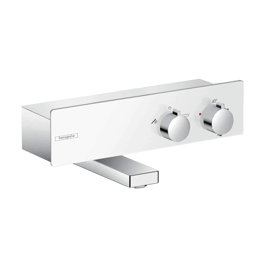 Hansgrohe Showertablet Thermostatic Bath Mixer 350 For Exposed Installation, White/Chrome, 13107400