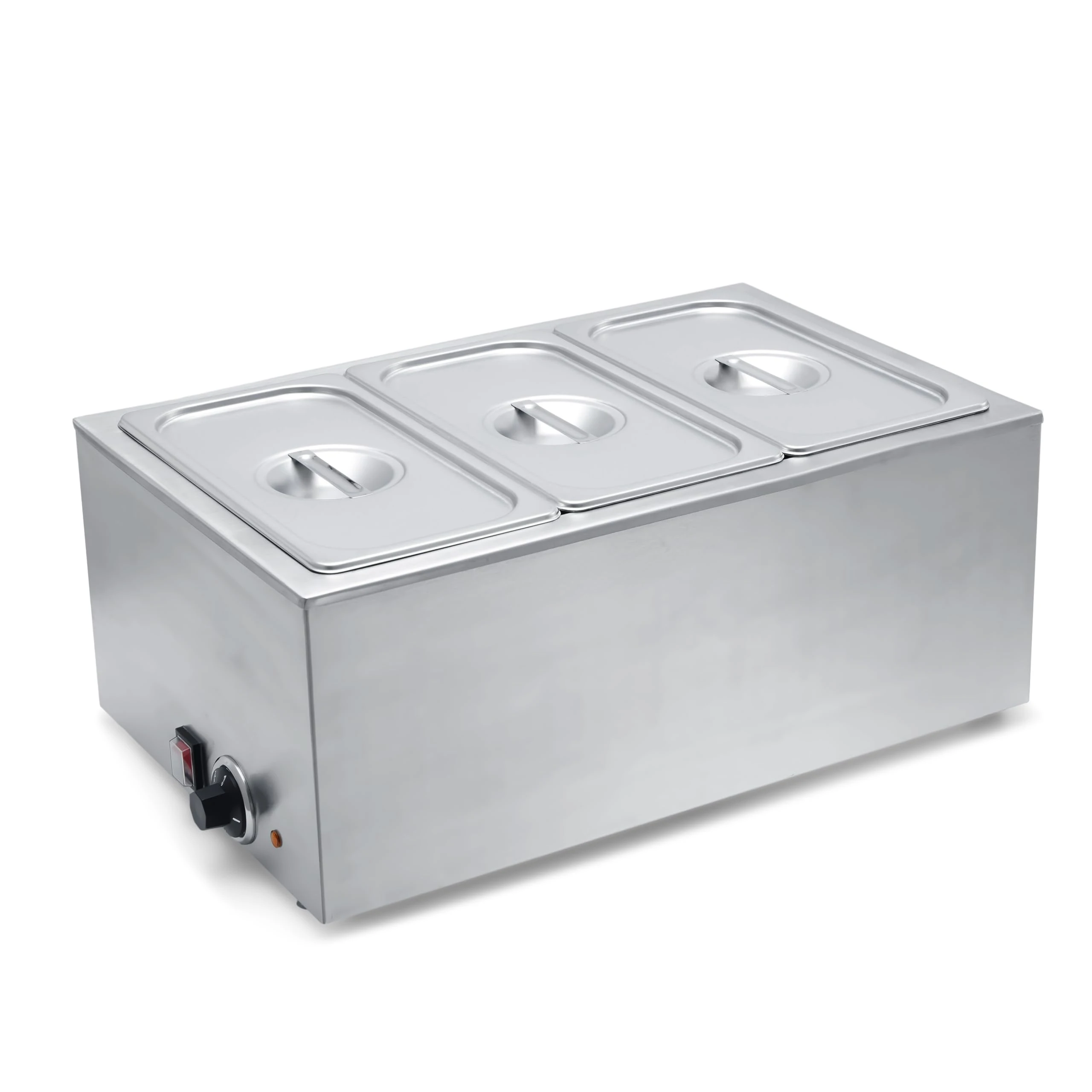 SYBO ZCK165A-3 Bain Marie Buffet Food Warmer Steam Table for Catering and Restaurants 3 Section Brushed Finish
