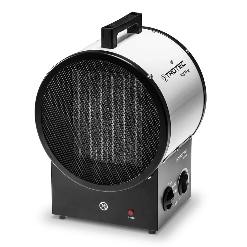 TROTEC TDS Ceramic Fan Heater 30 m Heating Power 5 KW with 2 Heating Levels and 1 Cold Air Position, Heat Without Condensation, Produced without Oxygen Consumption or Smoke - Image 1