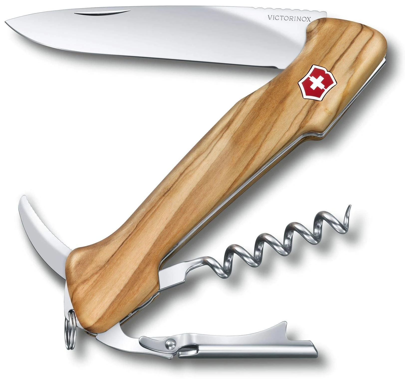 Victorinox, Wine Master Wood, Swiss Army Pocket Knife, Large, Multi Tool, Camping, 6 Functions, Blade, Two step lever, Bottle opener, Lockable Blade
